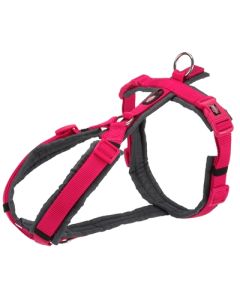 Trixie hondentuig premium trekking fuchsia / grijs