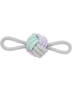 Trixie junior knoopbal met 2 handlussen touw