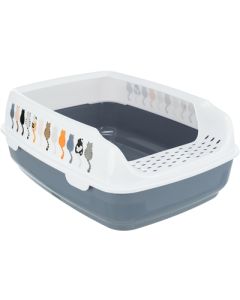 Trixie kattenbak delio grijs / wit