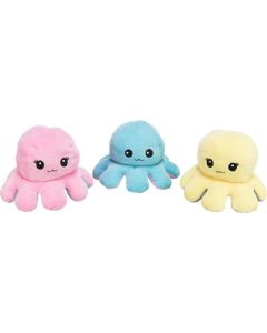 Trixie octopus omkeerbaar pluche roze / lichtblauw