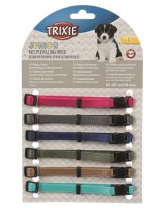 Trixie puppy halsbandset fuchsia/grafiet/indigo/groen/koraal/blauw