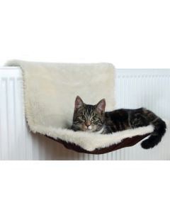 Trixie radiatorhangmat pluche / velours creme / bruin
