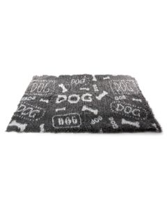 Vetbed dog print grijs / wit