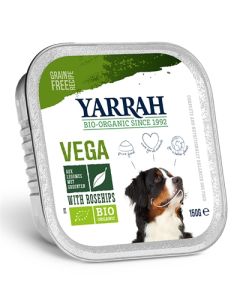 Yarrah dog alu brokjes vega met rozenbottels