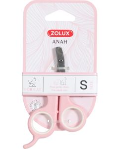 Zolux anah nagelschaar roze / wit