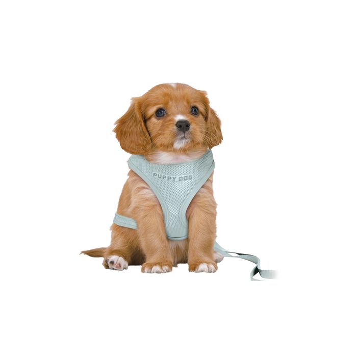 Trixie hondentuig junior puppy softtuig met riem mintgroen