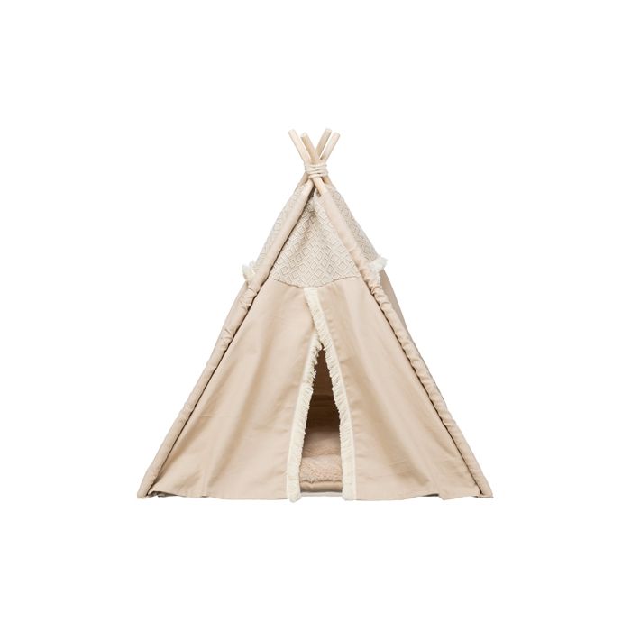 Trixie kattenmand tipi boho beige