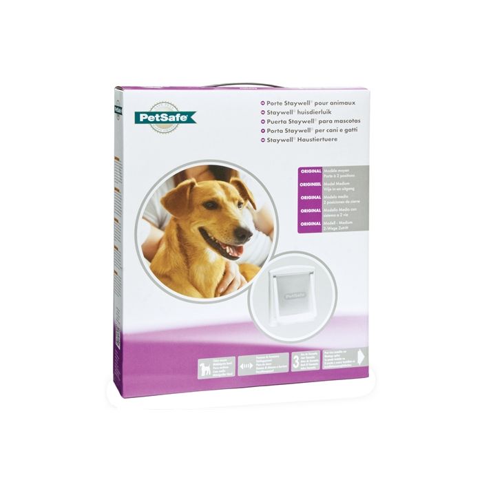 Petsafe hondenluikje medium wit/transparant