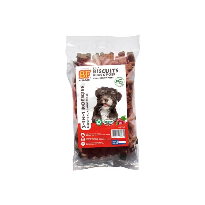 Biofood 3 in 1 hondenkoekjes met cranberry mini