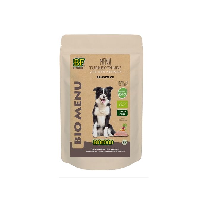 Biofood organic hond kalkoen menu pouch