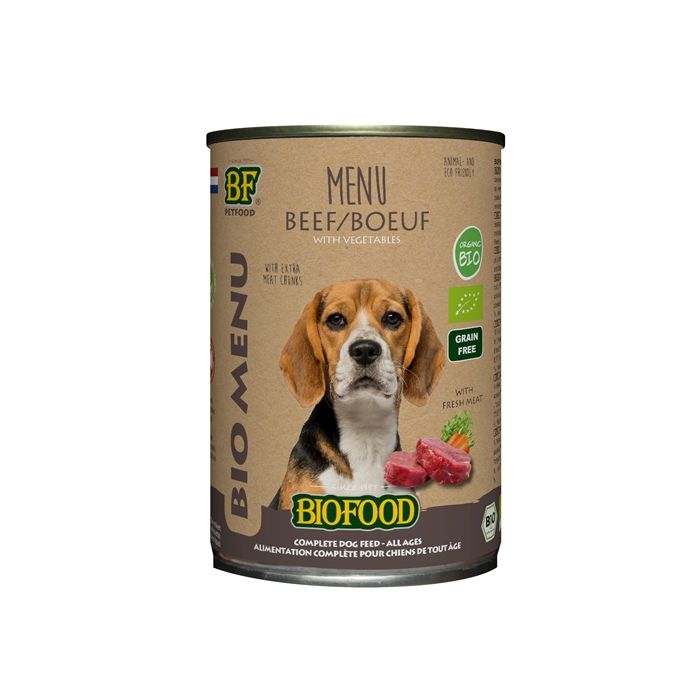 Biofood organic hond rund menu blik