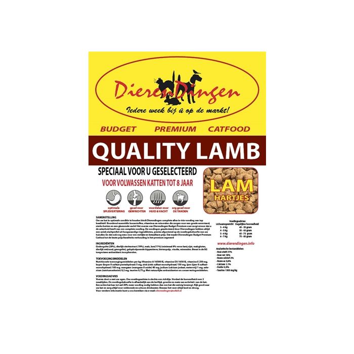 Budget premium catfood quality lamb