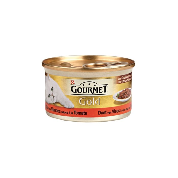 Gourmet gold cassolettes duet van vlees in saus met tomaten