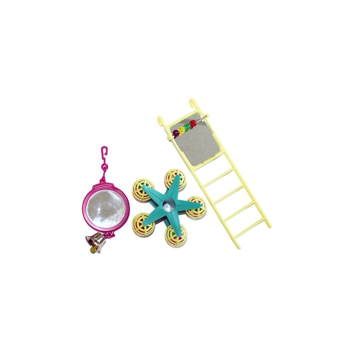 Happy pet bird toy mp spiegel/ladder/carousel