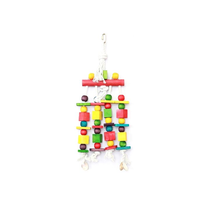 Happy pet speelgoed block n beads papegaai