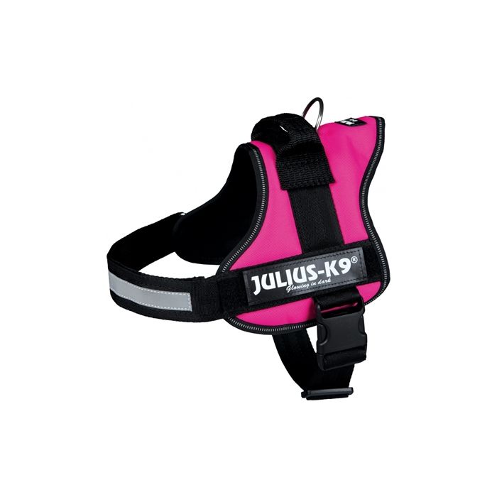 Julius k9 powerharnas / tuig voor labels fuchsia