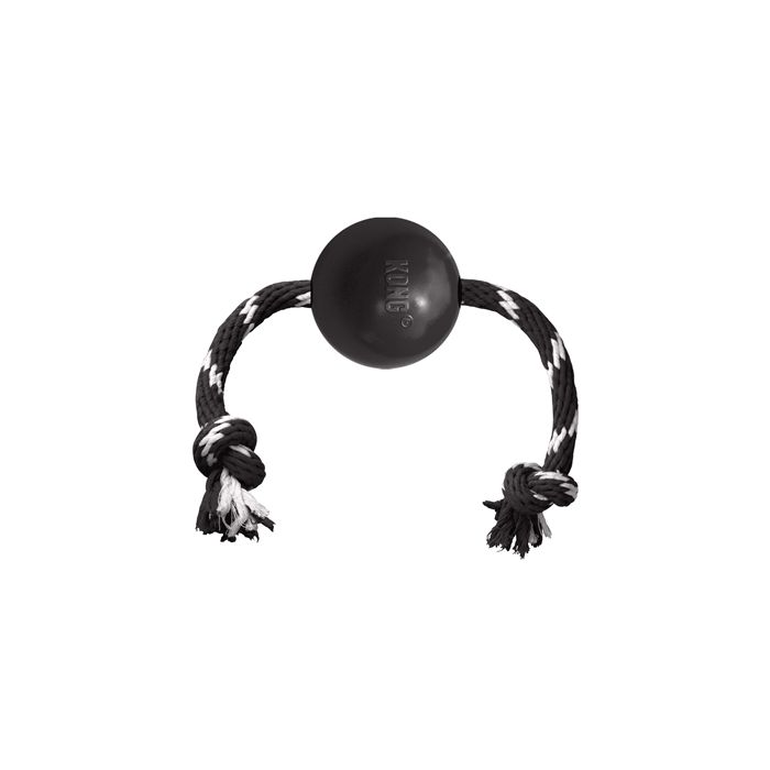 Kong extreme bal met touw zwart / wit