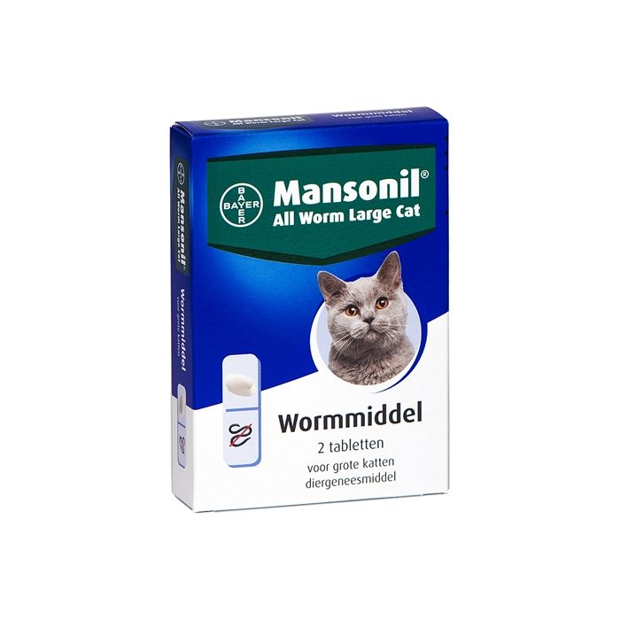 Mansonil grote kat all worm tabletten