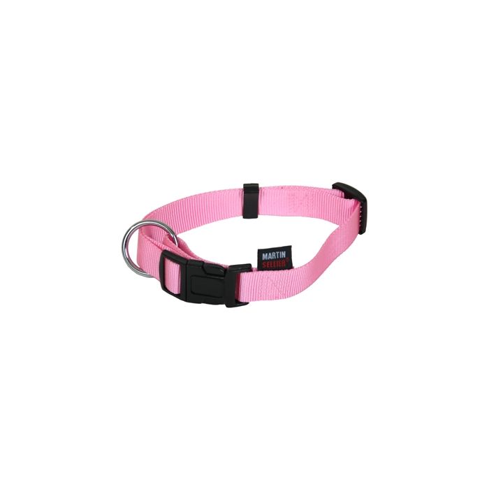 Martin halsband basic nylon roze