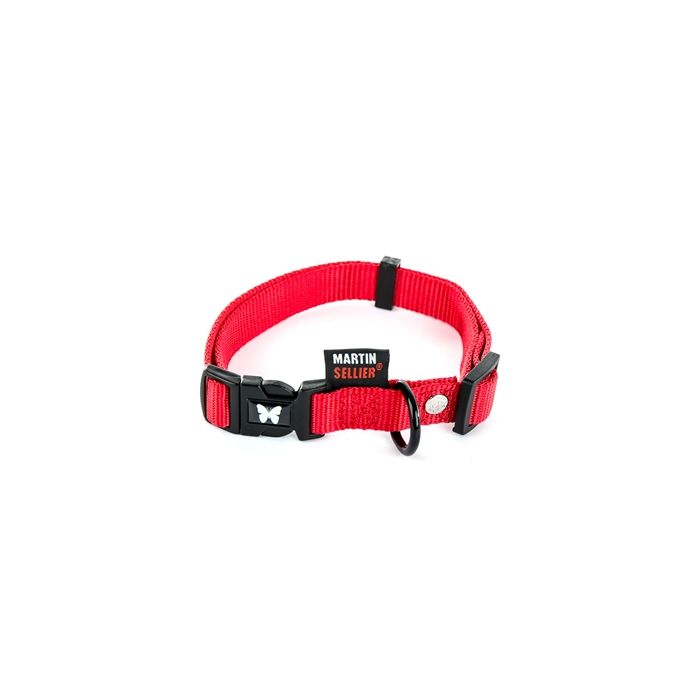 Martin halsband nylon rood verstelbaar