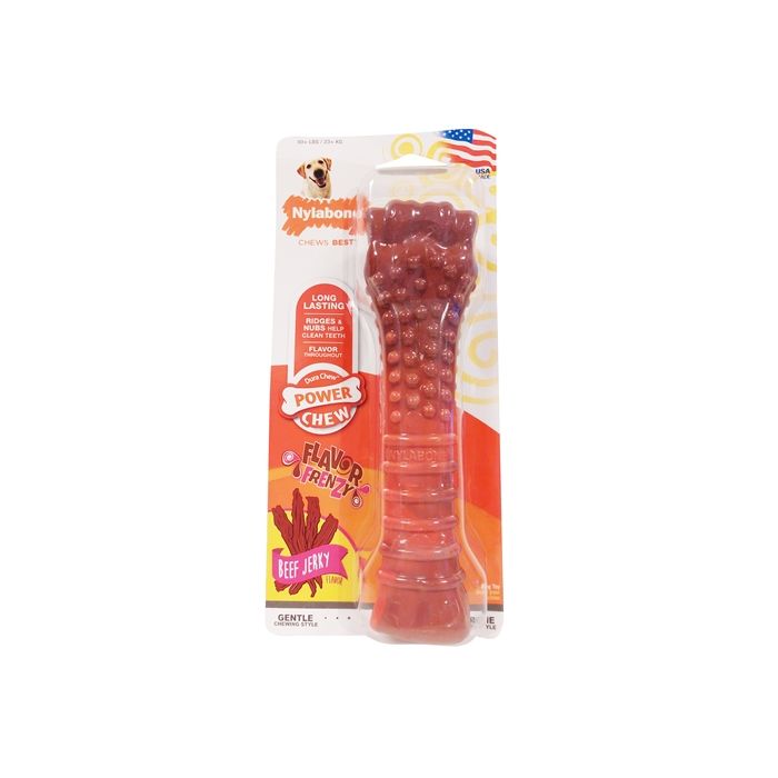 Nylabone textured dura chew beef jerkey voor harde bijters