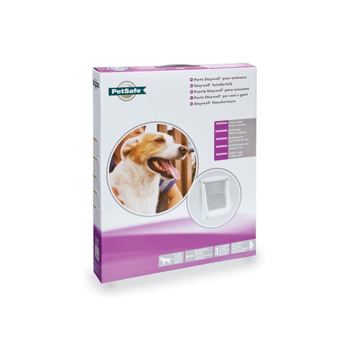 Petsafe hondenluik large wit/transparant