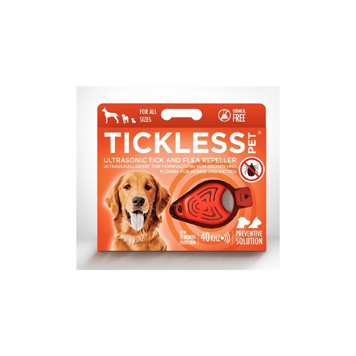 Tickless teek en vlo afweer voor hond en kat fluoriserend oranje