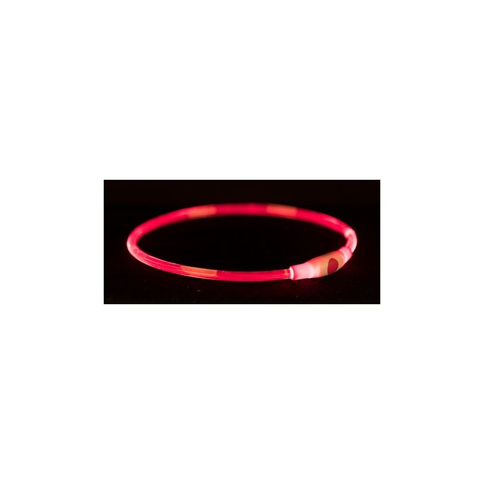 Trixie halsband usb flash light lichtgevend oplaadbaar tpu rood