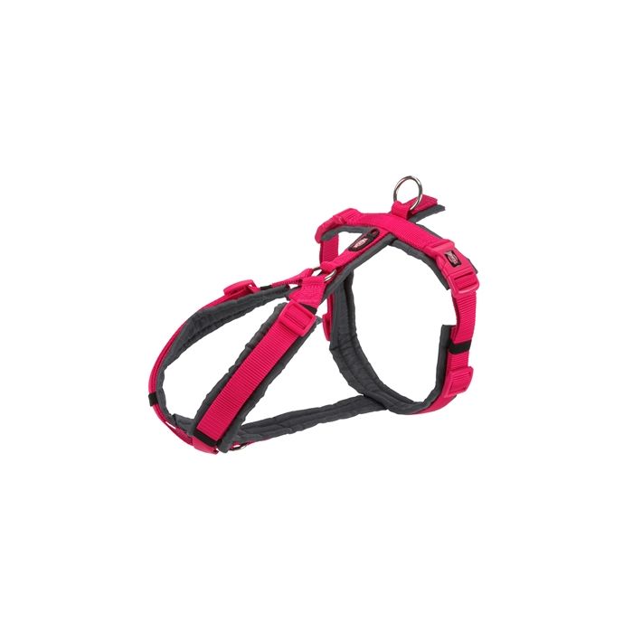 Trixie hondentuig premium trekking fuchsia / grijs