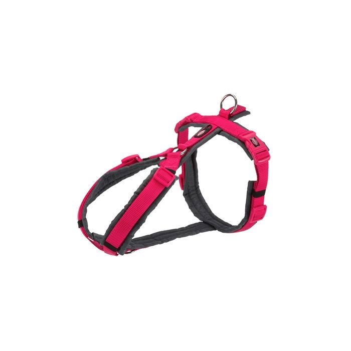 Trixie hondentuig premium trekking fuchsia / grijs