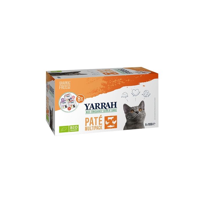 Yarrah organic kat multipack pate zalm / kalkoen / rund